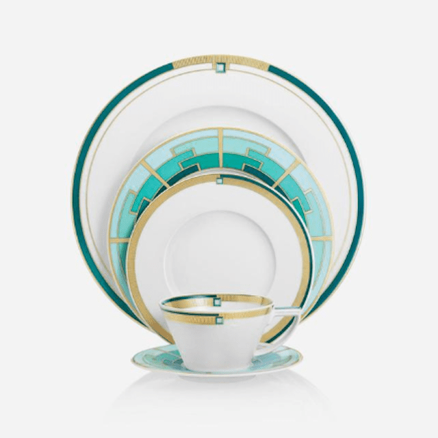 祖母绿五件套餐具