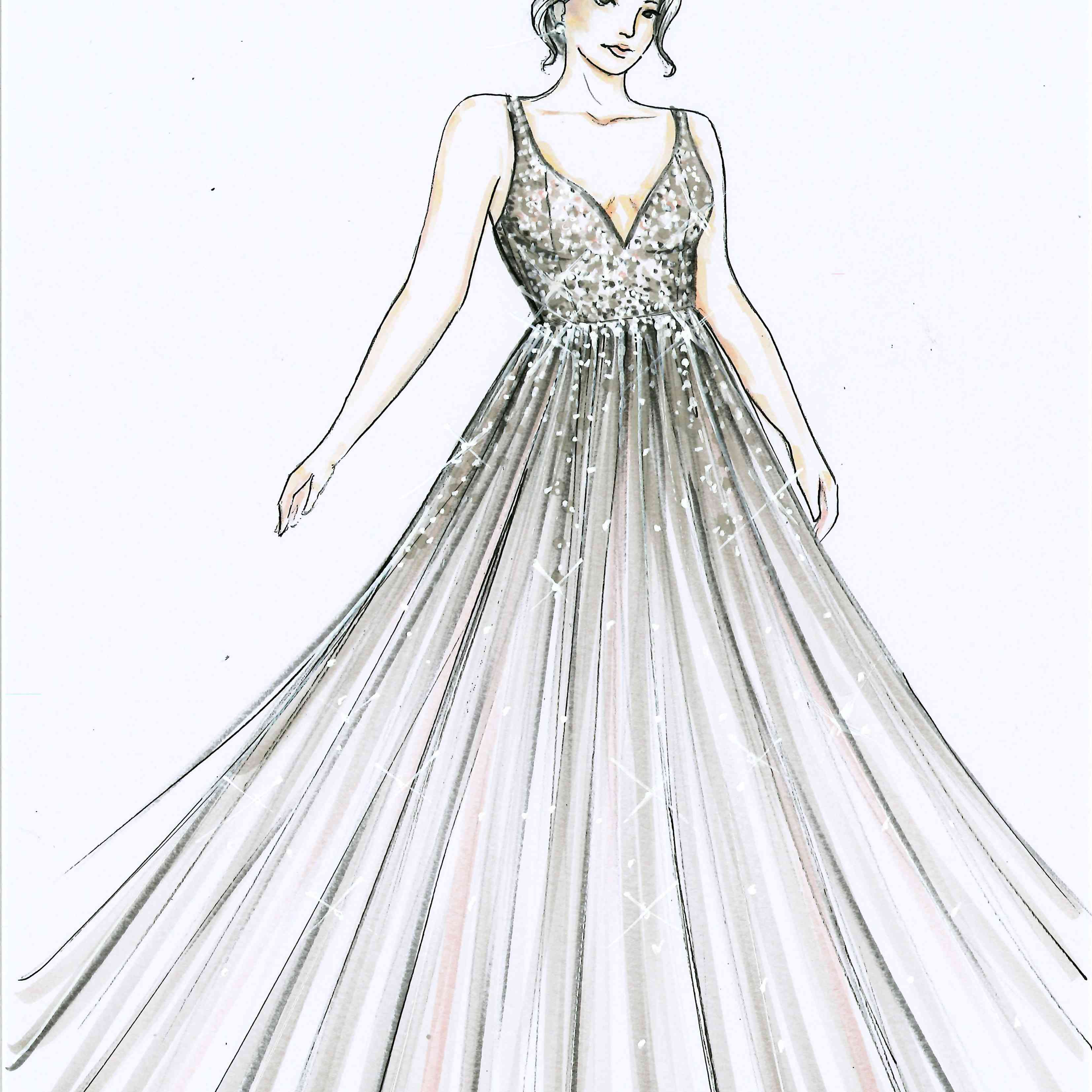 加林娜签名新娘时装周秋季速写