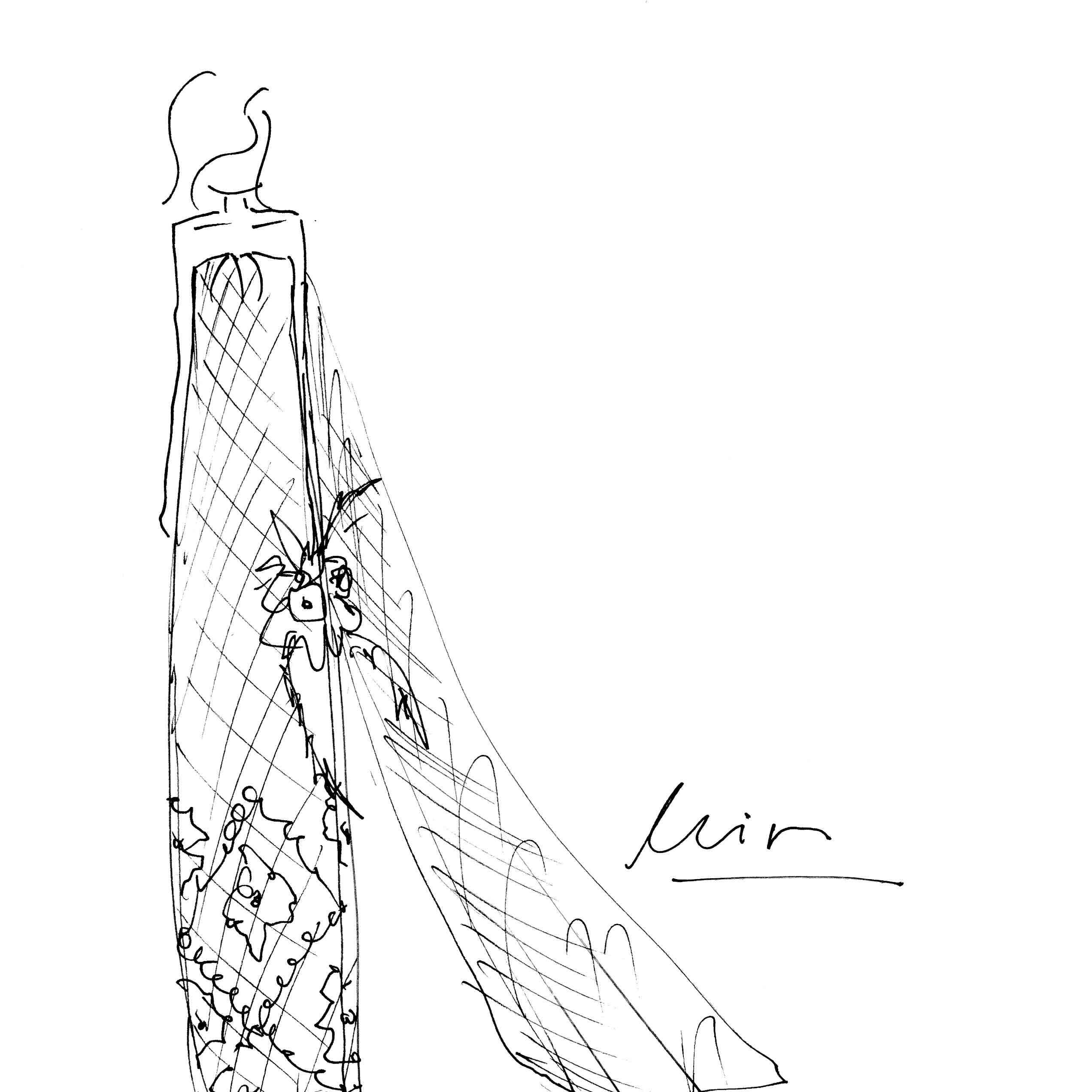 雷音新娘时装周下降2020素描