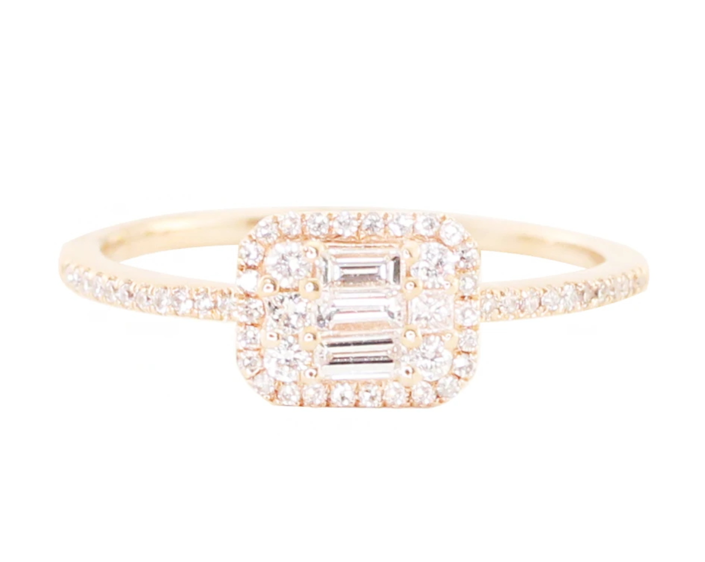 Luna Skye黄金长靠垫钻石戒指