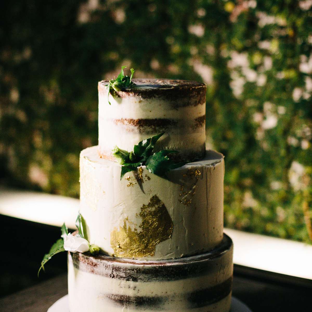 几乎裸体巧克力蛋糕金箔