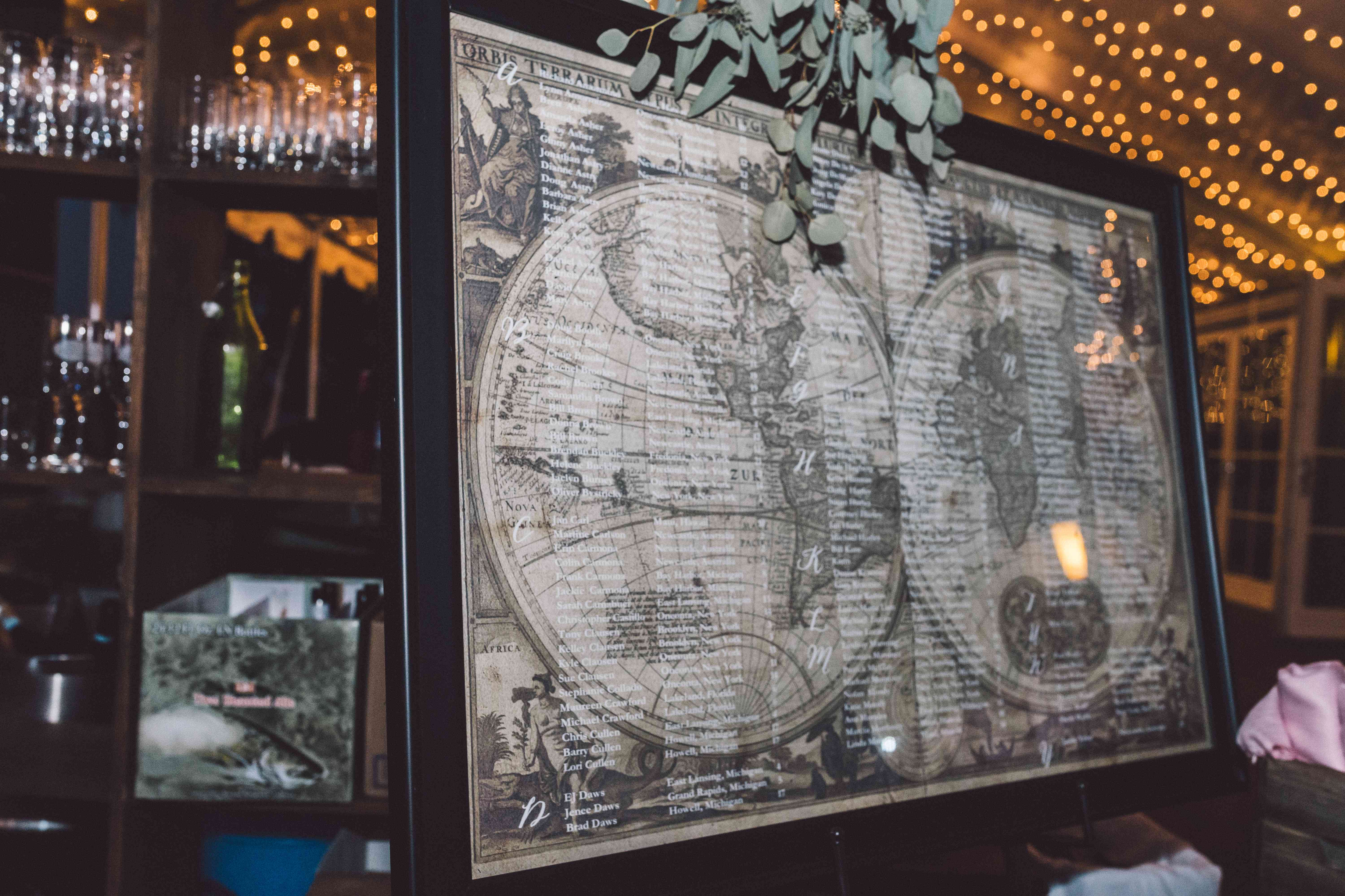 在葡萄酒地图上的座位图