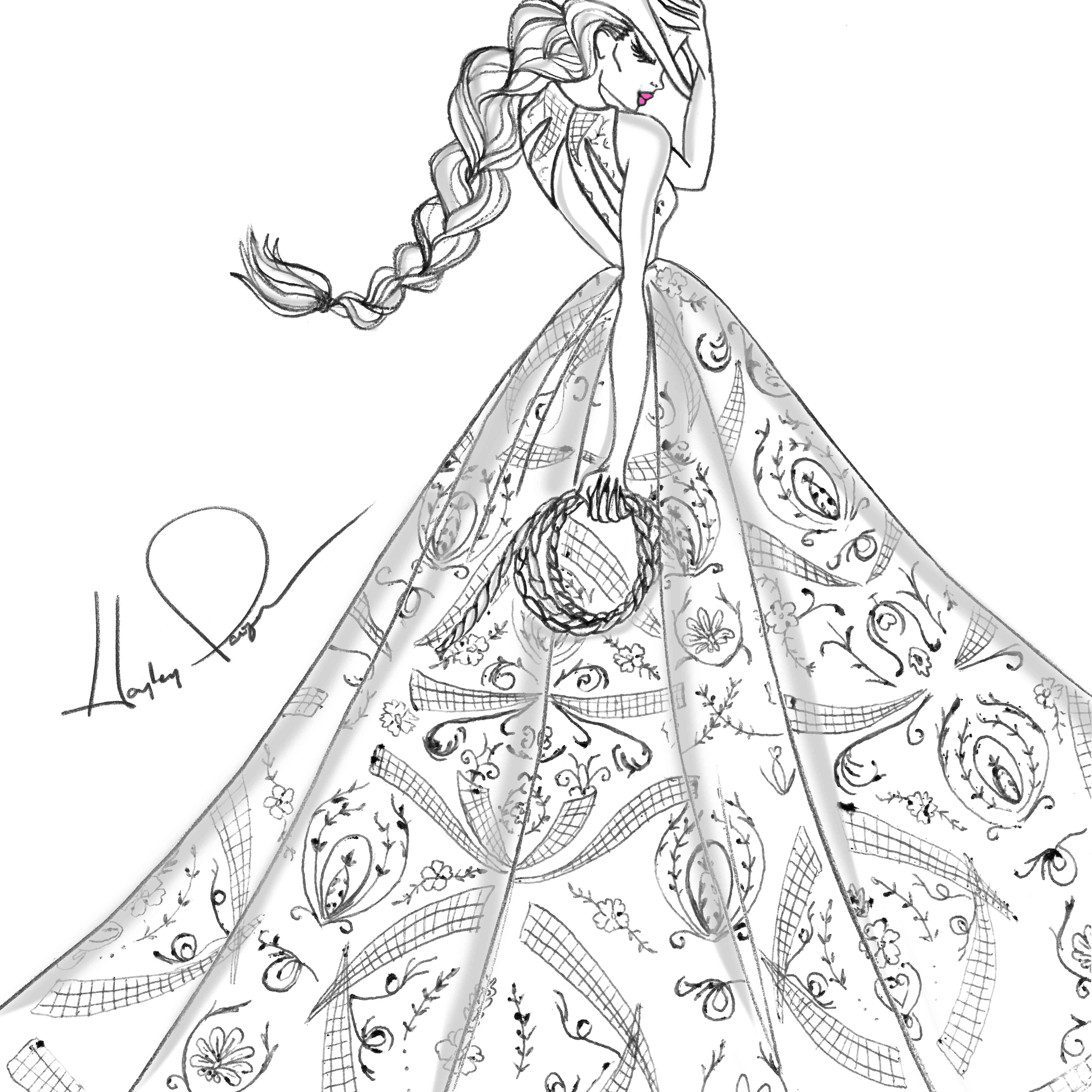 海莉·佩奇婚礼时装周2020年秋季速写