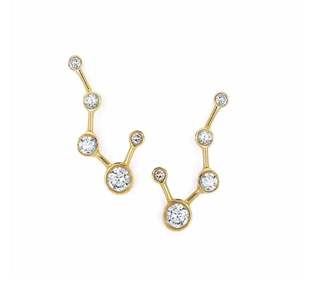 LOGAN HOLLOWELL  - 大普星座白色蓝宝石耳环